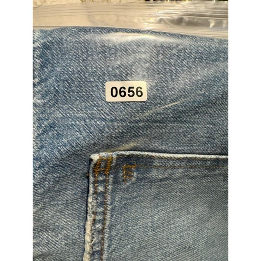 Madewell Low Slung Baggy Jeans Sz 32 NS198 Distressed Wide Leg Button Fly Cotton - Picture 13 of 13